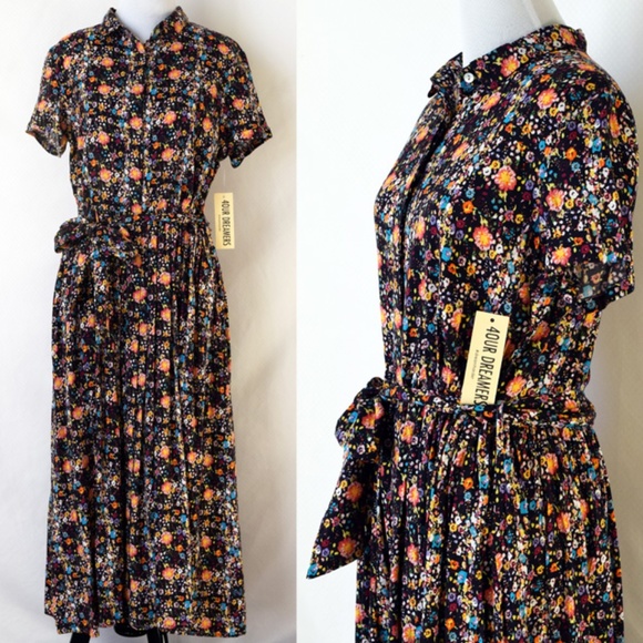 4our Dreamers Dresses & Skirts - NWT 4our Dremears Bloomingdale's Shirt Dress Maxi